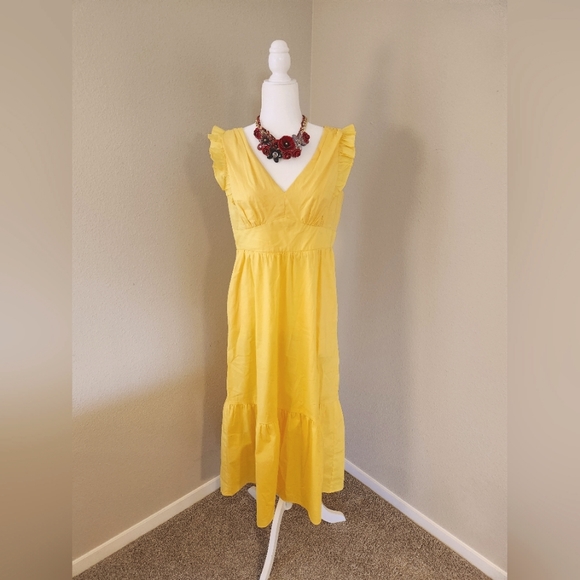 Maggy London Yellow Long Summer Dress - Picture 1 of 14